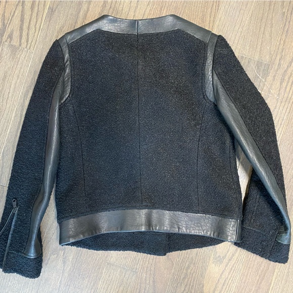 Club Monaco Tweed Leather Jacket - Picture 3 of 8